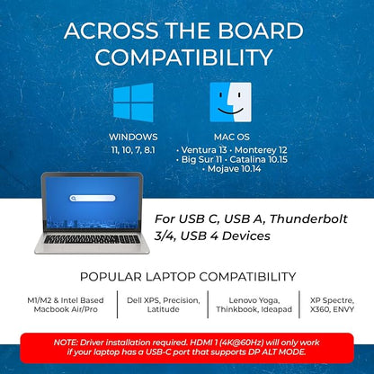 OREI SplitExtend Laptop Docking Station 3 Monitors - Image 8