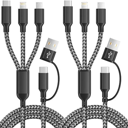 Multi Charging Cable 5 in 1, Nylon Braided USB C Multiple Charger Cord by MPATIBY