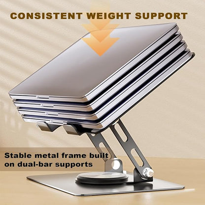 Laptop Pad 360 Rotating Laptop Stand 2 Adjustable Angle and 0-13 inches Tall - Image 6