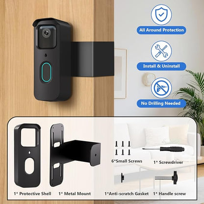 Anti-Theft Doorbell Mount for Blink, No-Drill Doorbell Door Mount Bracket Video - Image 8