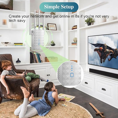WiFi Extender Signal Booster for Home: Internet Repeater Range Covers Up to - Image 8