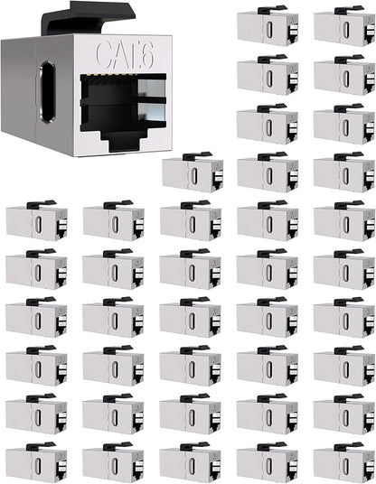 40 Pack Cat 6 Shielded Keystone Coupler, Cat6 Keystone Jacks Female to Female by VANDESAIL