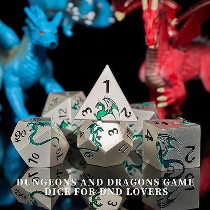 Metal DND Dice Set, Dungeons and Dragon TTRPG Role Playing Table Games - Image 6