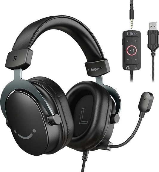FIFINE PC Gaming Headset, USB Headset by FIFINE