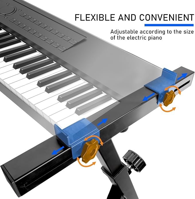 Universal Keyboard Stand, Z-style Heavy-Duty Piano Stand, Adjustable and - Image 6