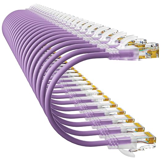 Cat6a Patch Cables 0.5ft Slim, Cat6 Ethernet Patch Cable Pure Copper, Flexible by 10Gsupxsel