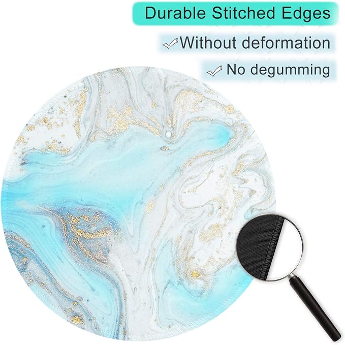 ITNRSIIET Round Mouse Pad with Stitched Edge Premium-Textured Waterproof - Image 5