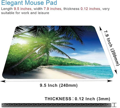 Beach in Sunset Mouse Pad, Non-Slip Rubber Base Wireless Gaming MousePads - Image 2