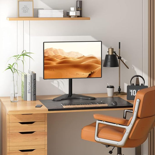 WALI Single Monitor Stand for 13-32 Inch Computer Screens, Freestanding Single - Image 2
