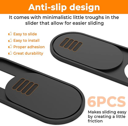 6-Pack Laptop Camera Cover Slide, Ultra Thin Webcam Privacy Cover - Image 3