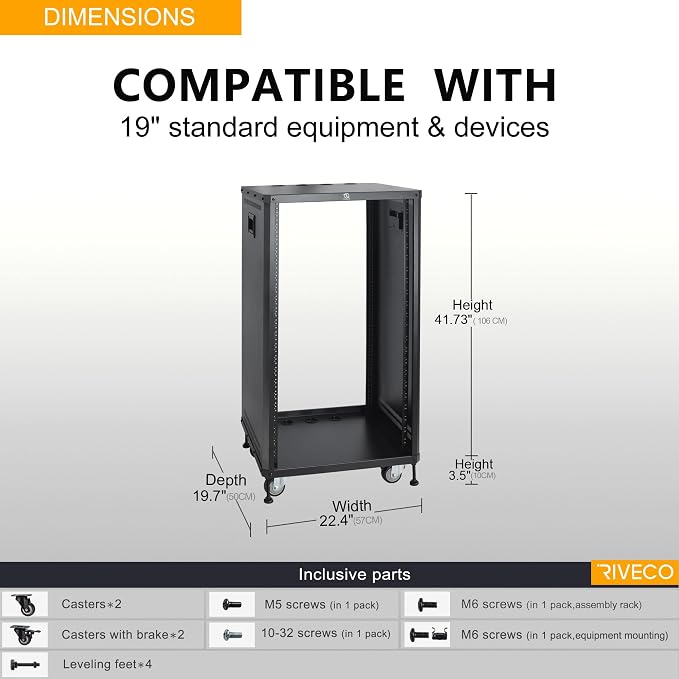 RIVECO POMU 22U Stereo & Server Rack - Image 2