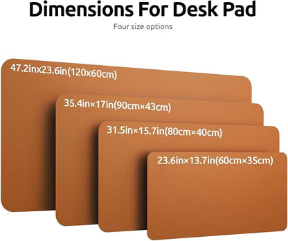 YSAGi Leather Desk Protector, Office Mat, Large Mouse Mat, Non-Slip PU Leather - Image 8