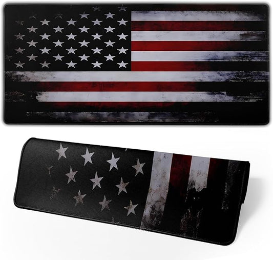 Gaming Mouse Pad American Flag Mouse Mat Non-Slip Rubber Carpet Pad by Brecoy