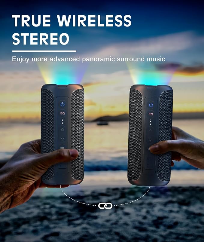 Ortizan Bluetooth Speaker, IPX7 Waterproof, Portable Speakers - Image 7