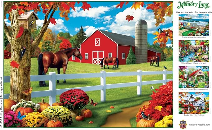MasterPieces - 300 Piece Jigsaw Puzzle, Large EZ Grip Shapes, Rolling Pastures - Image 8