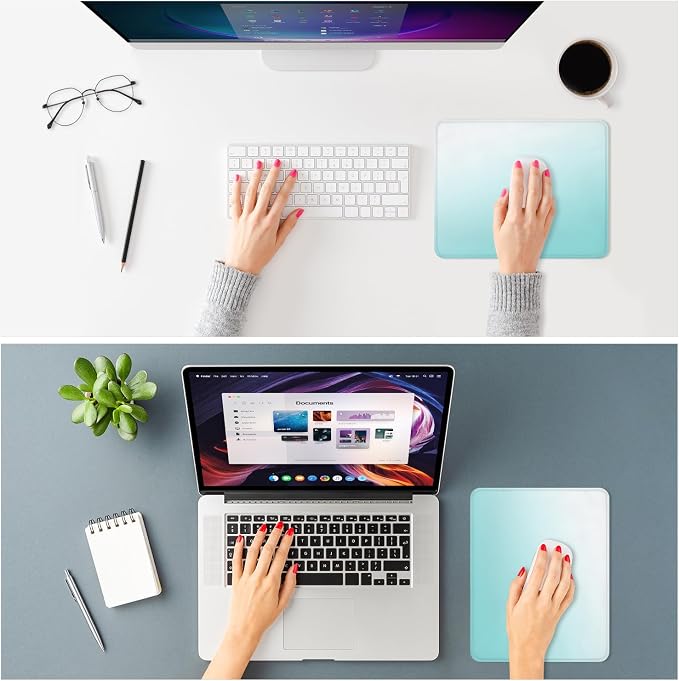 ITNRSIIET Mouse Pad Non-Slip Rubber Base Smooth Surface Stitched Edges - Image 2