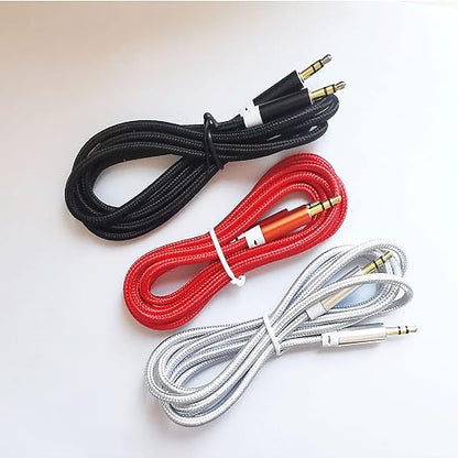 3.5mm Nylon Braided Stereo Audio Cable, 4.9ft/1.5m Male to Male Aux Cord Audio - Image 5