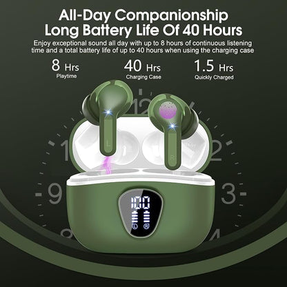 Wireless Earbuds, IP7 Waterproof in Ear Earphones, LED Display Ear buds - Image 5