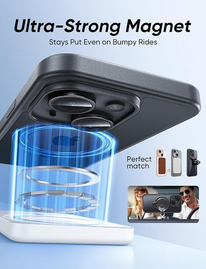 MAGIC JOHN for iPhone 15 Case 360° Rotatable Magnetic Invisible Stand, Fit for - Image 4