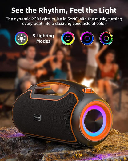 Portable Bluetooth Speakers Wireless, 200W Peak Loud Sound and Deep Bass - Image 8
