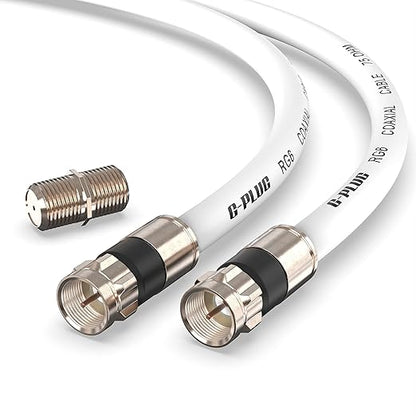G-PLUG 10FT RG6 Coaxial Cable Connectors Set by G-PLUG