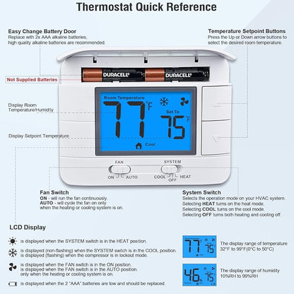 Upgraded Digital Non-Programmable Thermostat - Image 6
