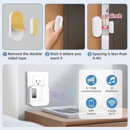 Door Chime, Sanjie WiFi Door Sensor Open Chime When Entering - Image 7