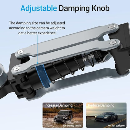 Geyo Camera Suction Cup Mount, Aluminum Alloy Multi-Function Shock Absorber Arm - Image 4