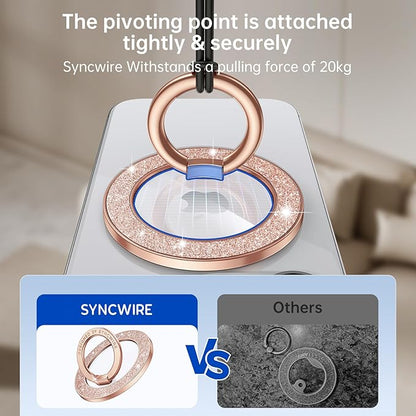 Syncwire Magnetic Phone Grip for MagSafe, Magnetic Sparkle Phone Ring Holder - Image 4