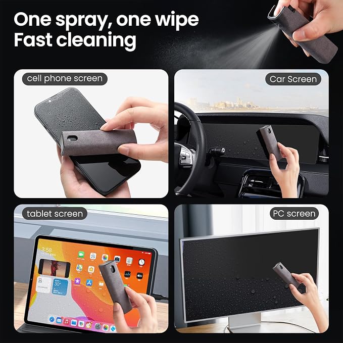 2 Pcs Screen Cleaner Kit, 3-in-1 Touchscreen Mist Cleaner Spray Bottle Tool & - Image 6