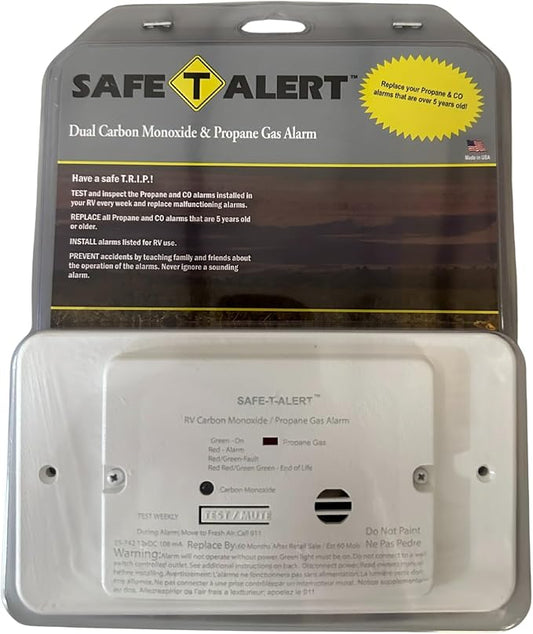 Safe T Alert - Dual LP/CO Alarm - Flush Mount w/Trim Ring White - 25-742-WT-TR - Image 2