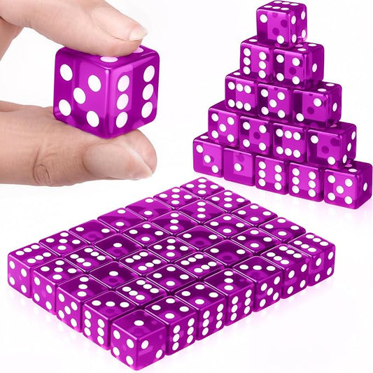 36 Piece 19 mm Casino Style Craps Dice Sets Acrylic and Translucent D6 Dice - Image 2