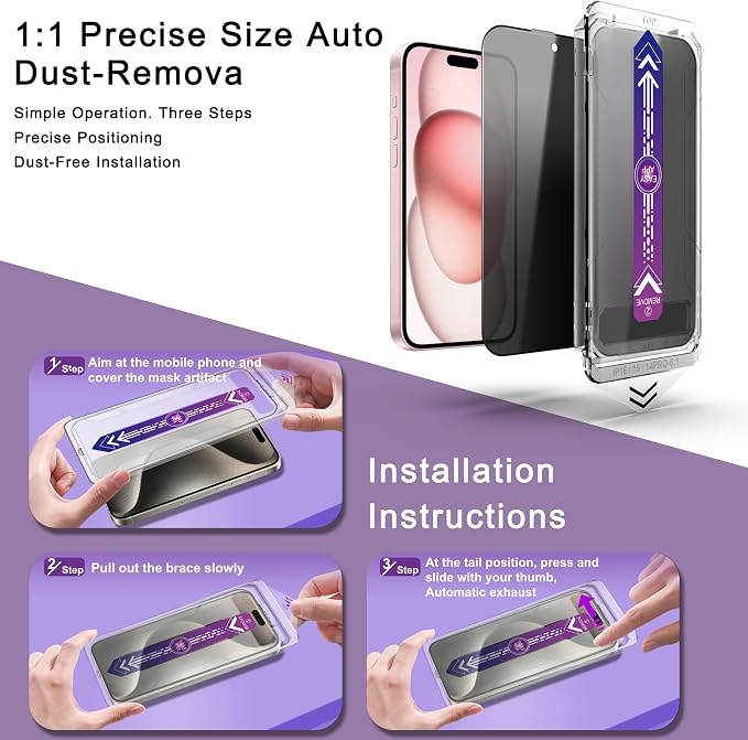 2 Pack Privacy Screen Protector - Image 3