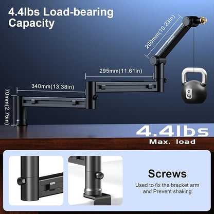 Microphone Arm, Aokeo AK-58i Desk Low Profile Mic Boom Arm Stand, Suitable - Image 4