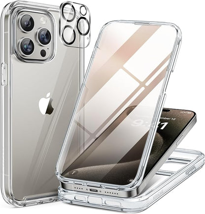 Miracase for iPhone 15 Pro Case, Full-Body Clear Bumper Phone case by Miracase