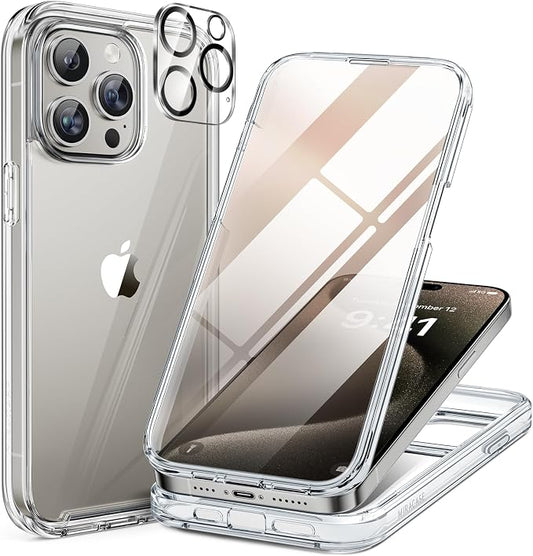 Miracase for iPhone 15 Pro Case, Full-Body Clear Bumper Phone case by Miracase