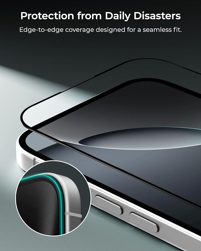 iOttie Terra iPhone 16 Pro Tempered Glass Screen Protector Military Grade 9H - Image 3