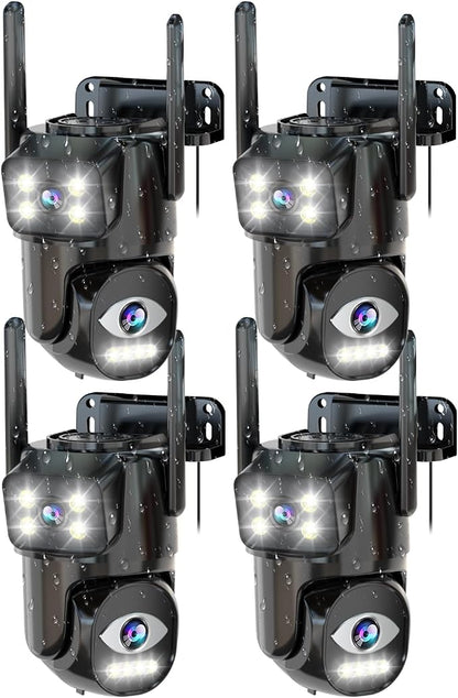 LETSCEE Dual Lens WiFi Security Camera Outdoor, 5G/2.4G PTZ Outdoor Auto by LETSCEE