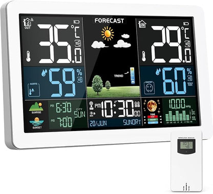 Weather Station Wireless Indoor Outdoor, Thermometer Wireless by Brataste