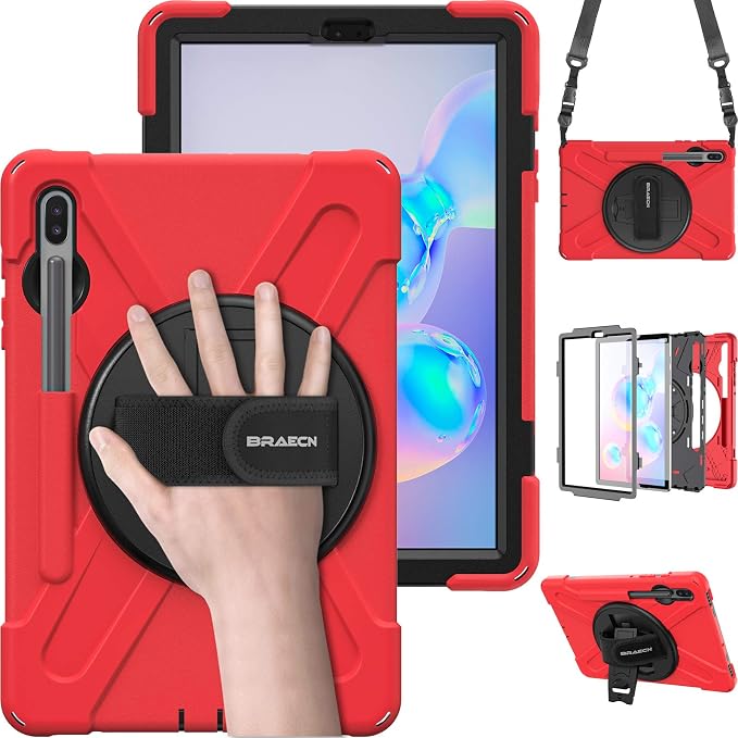 BRAECN for Galaxy Tab S6 Case, Three Layers Heavy Duty Shockproof Case by BRAECN