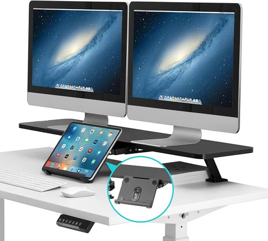 AVLT Clamp Desk Shelf Dual 32" Monitor Riser by AVLT-USA