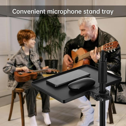 RTNLIT Microphone Music Stand Tray, Adjustable Clamp On Rack Tray Holder - Image 5