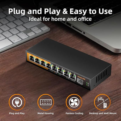 8 Port 2.5G Switch Unmanaged, Ethernet Switch - Image 7