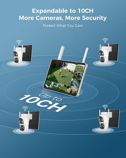 Hiseeu Solar Security Cameras Wireless Outdoor, Auto Tracking Dual-Lens - Image 9