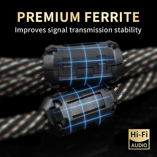 Audiophile HiFi Audio Cable–3.5mm to 3.5mm, 6N OFC Core, 24K Gold-Plated Plugs - Image 6