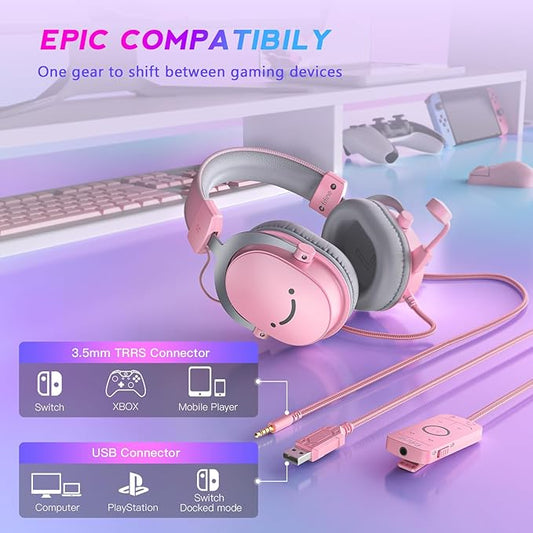 FIFINE USB Gaming Headset, PC Over-Ear Wired Streaming Headset - Image 2
