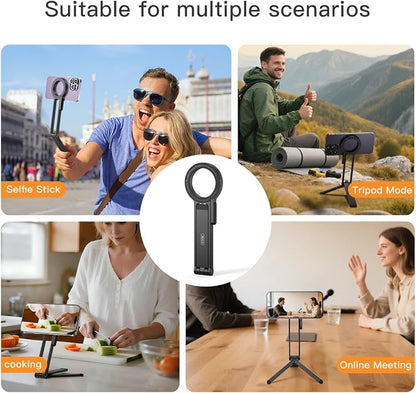 Magnetic Phone Tripod Stand for iPhone, Adjustable and Foldable Mini Pocket - Image 7