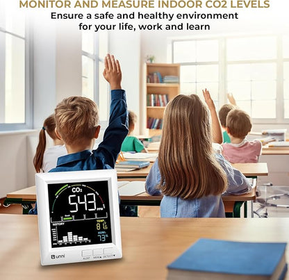 U UNNI CO2 Monitor for Home, 3 Adjustable Volume for Alerts & 3 Adjustable - Image 3