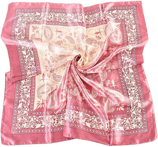4Pcs Silk Head Scarves for Women Satin Hair Scarf 35”Large Square Bandana Silk - Image 2