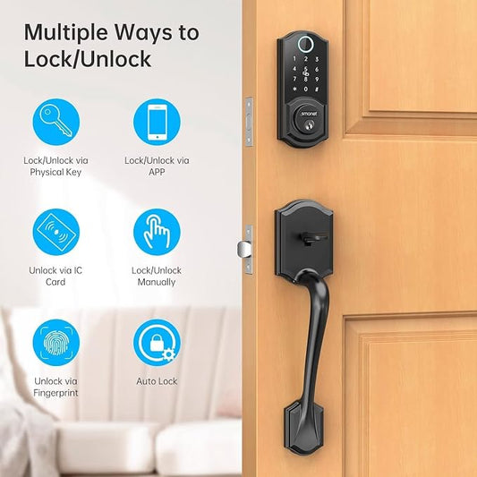 Smart Lock Front Door, SMONET Keyless Entry Door Lock - Image 2
